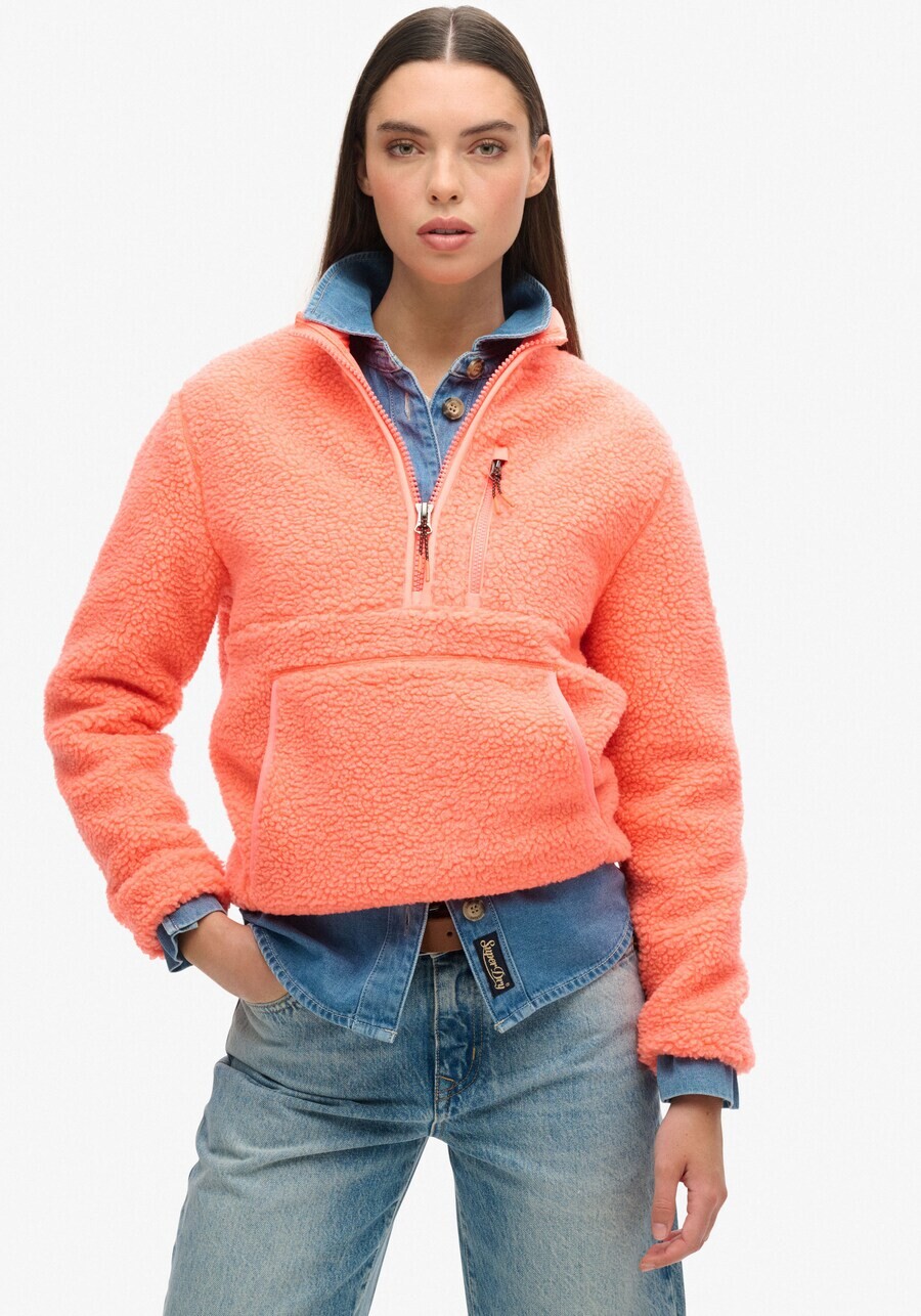 Куртка для активного отдыха Superdry Fleece Jacket, цвет coral — фото 2