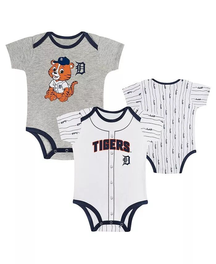 

Набор из 2 боди Detroit Tigers Play Ball для маленьких мальчиков и девочек Outerstuff, мультиколор