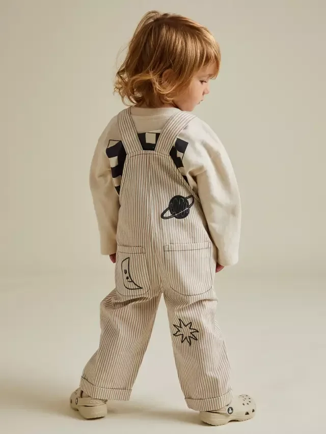 Детский комбинезон Cotton Piper Sand Dungarees Claude & Co — фото 2