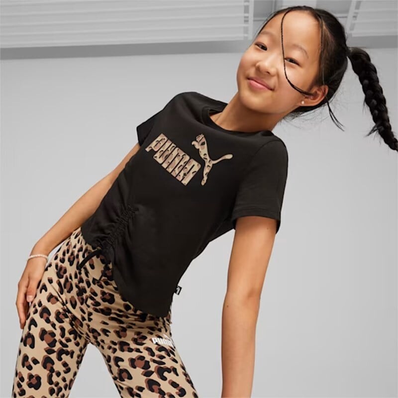 

Детская футболка ess+ с узлом в виде животных g Puma, черный