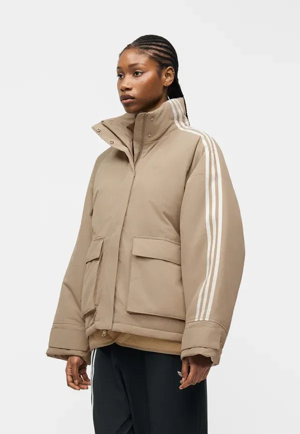 Куртка зимняя Adidas Originals, бежевый — фото 4