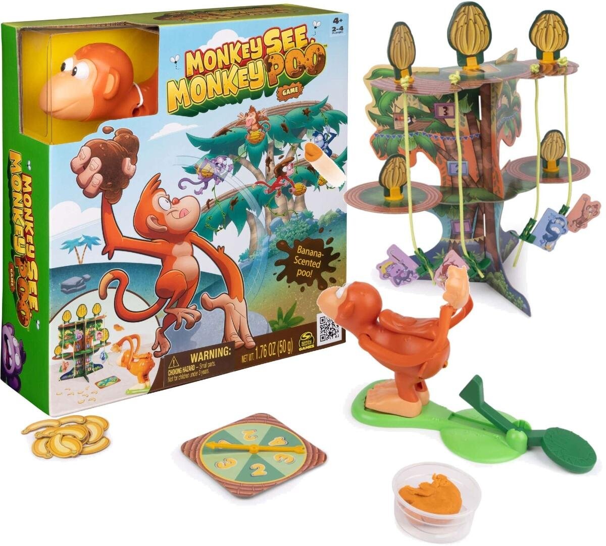 

Monkey See Monkey Poo Аркадная игра Бросание обезьян Spin Master