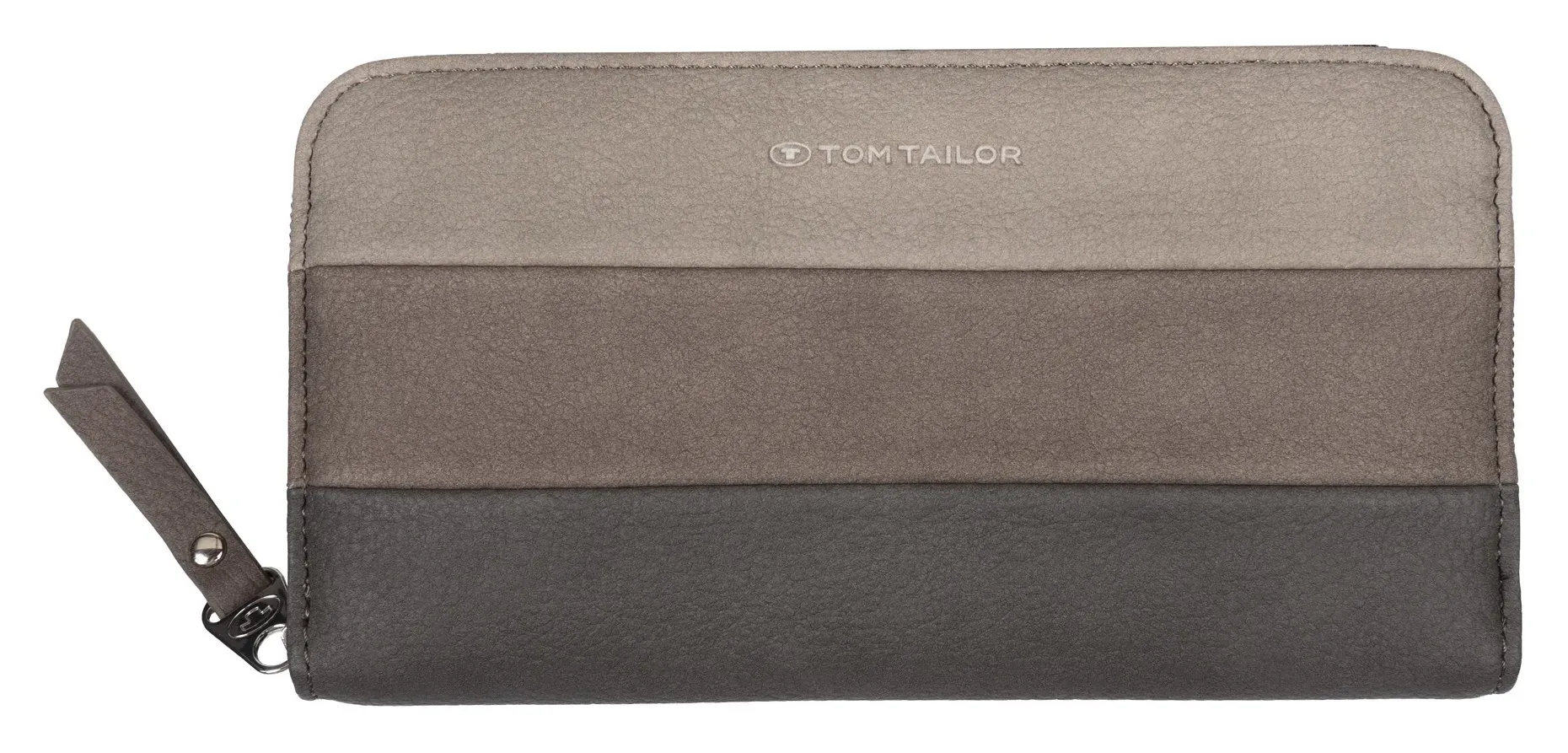 

Кошелек TOM TAILOR "ELLEN Длинный кошелек на молнии", модного полосатого дизайна, серый