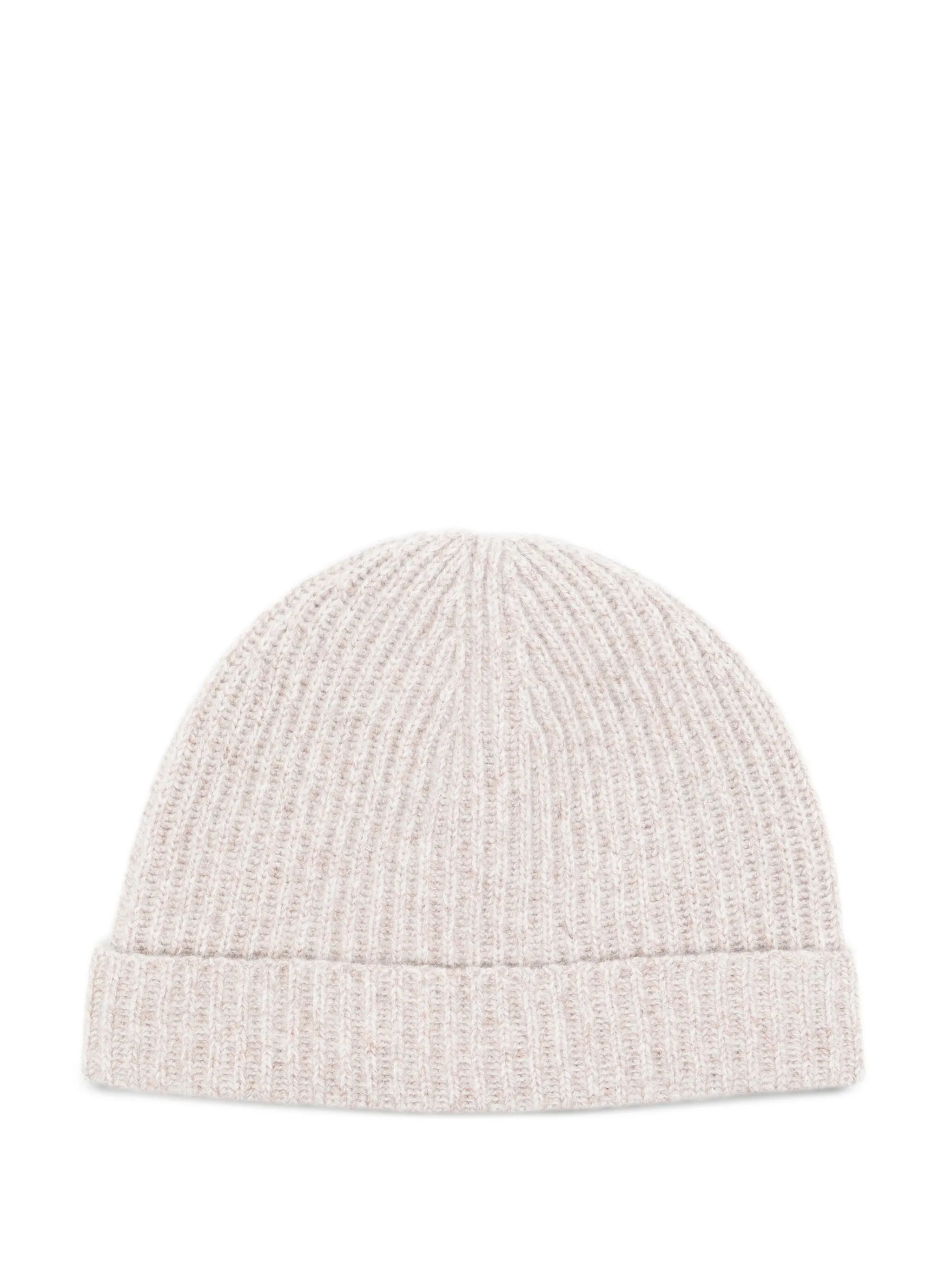 

Кашемировая шапка в рубчик N.Peal, бежевый