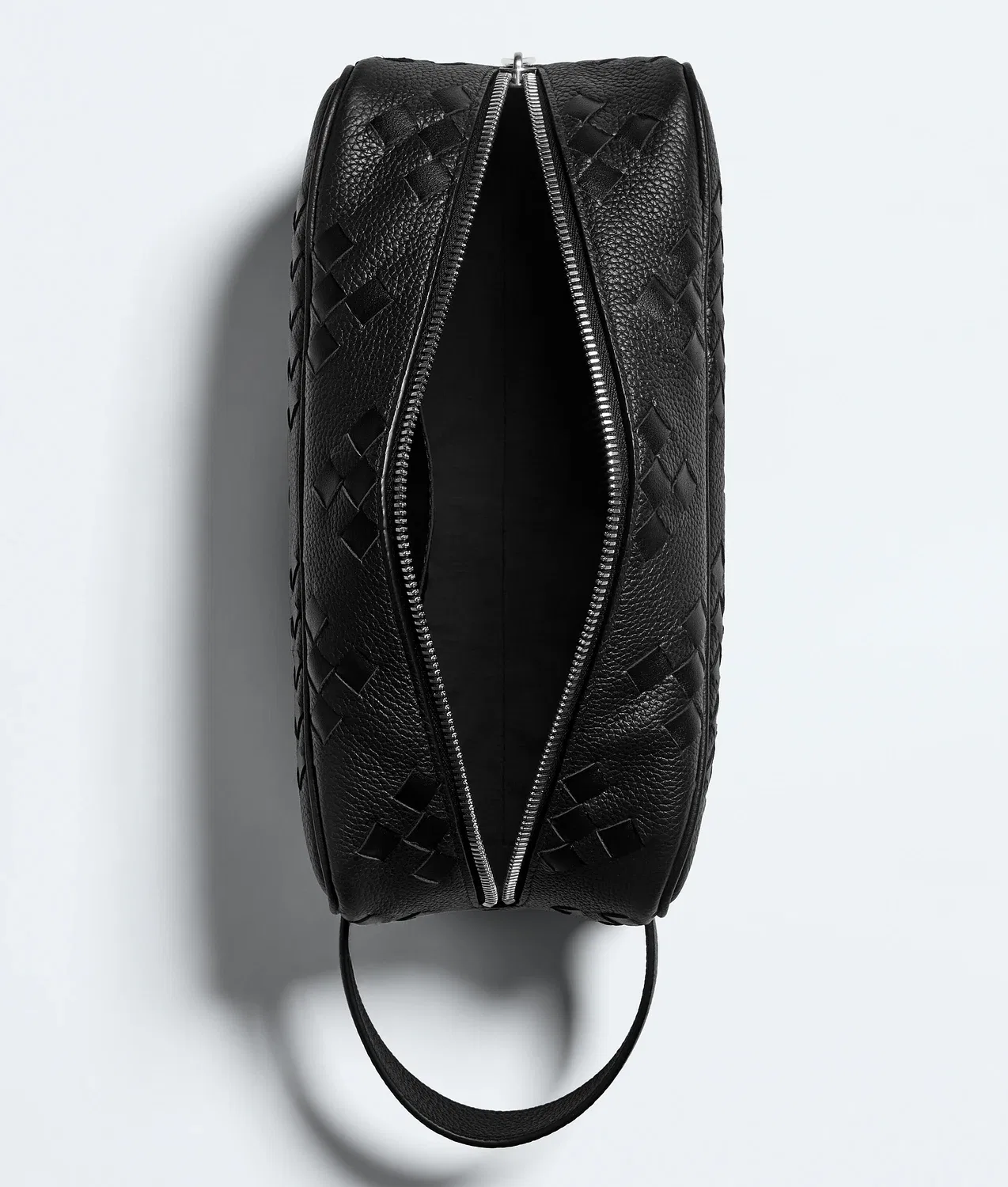 Плетеный дорожный футляр Bottega Veneta, черный — фото 3