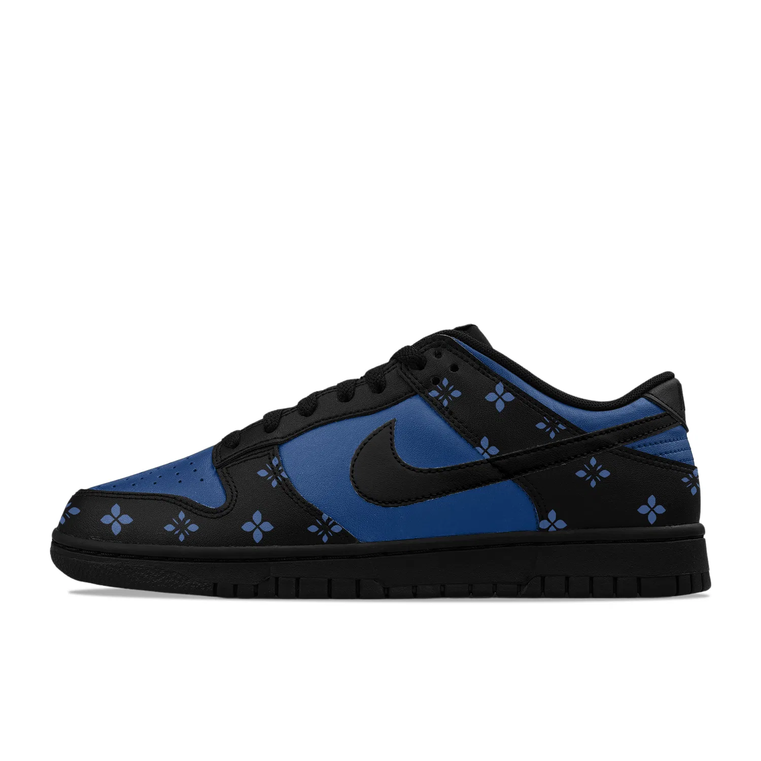 Кроссовки кожаные Nike Dunk Low Blue Black — фото 3