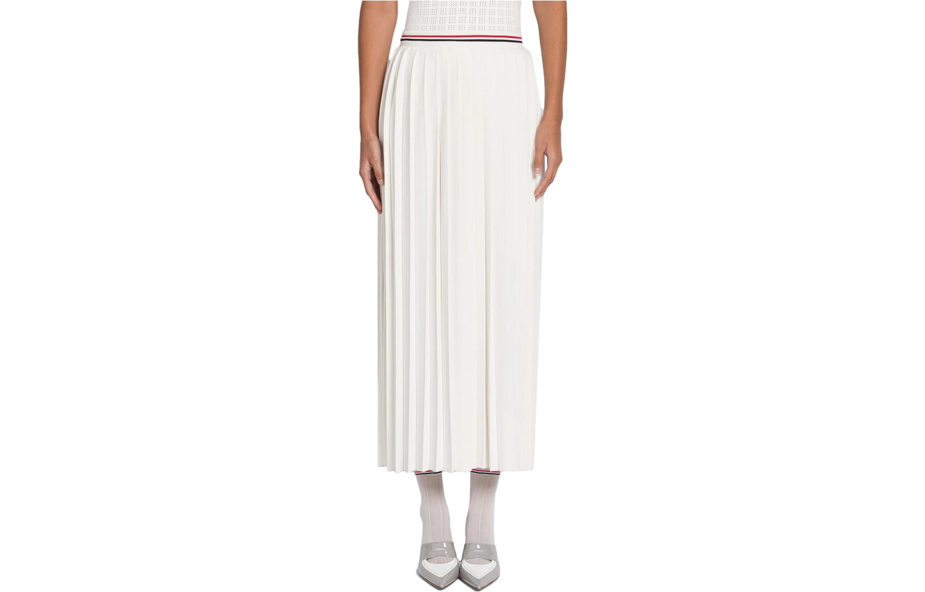 

Женская повседневная длинная юбка SS23 THOM BROWNE, белый