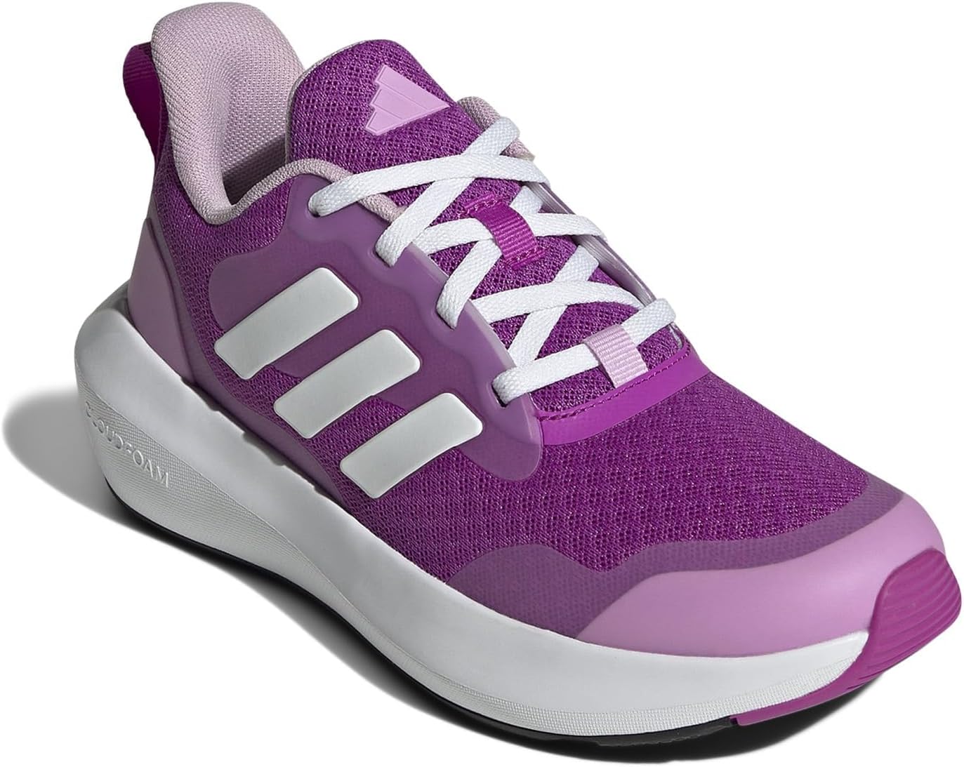 Кроссовки Adidas Unisex-Child Fortarun 2.0 для бега, белый/фиолетовый/лиловый — фото 2