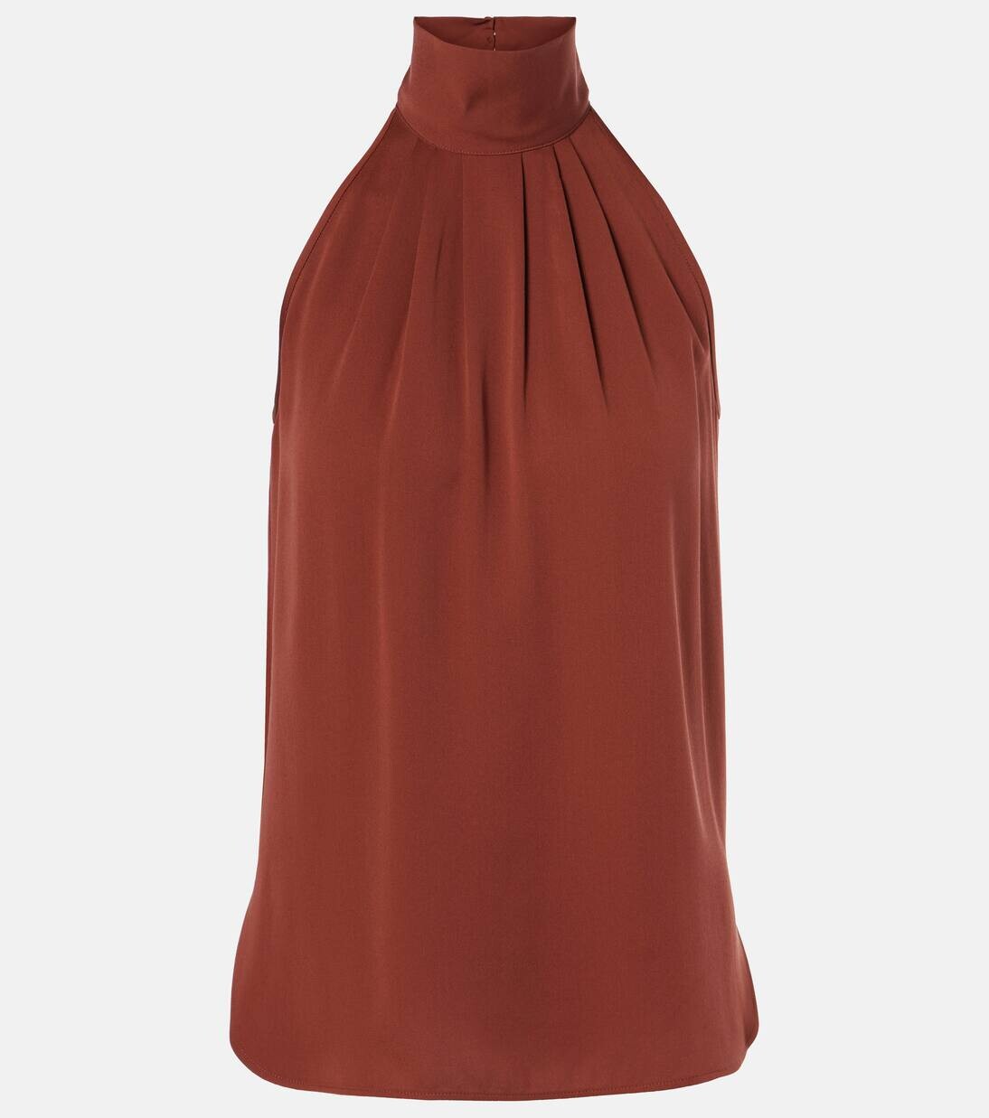 

Шелковый топ Memore с халтернеем Max Mara, цвет ruggine