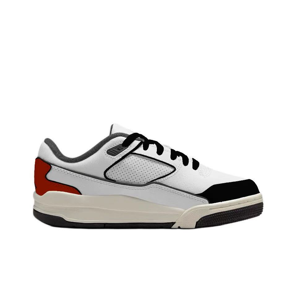 FLIGHT COURT Chicago устойчивые к истиранию низкие баскетбольные кроссовки Unisex черные Jordan, красный — фото 3