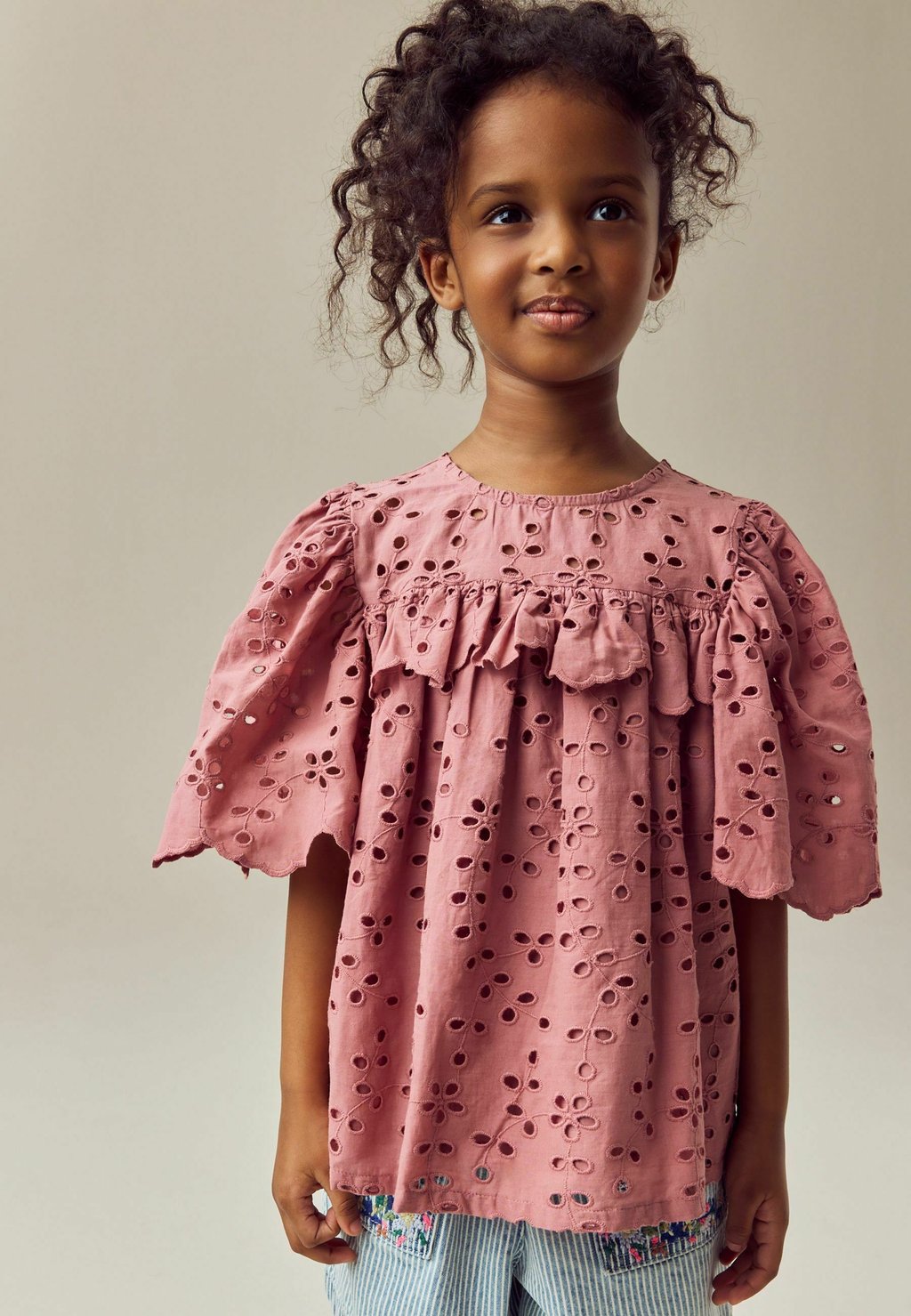 

Блуза BRODERIE FRILL Next, фуксия