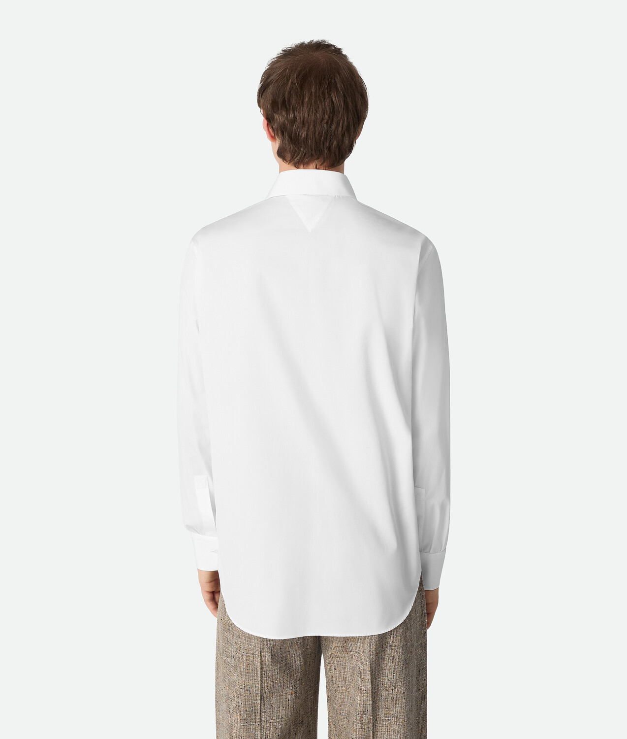 Poplin plastron shirt BOTTEGA VENETA, белый — фото 3