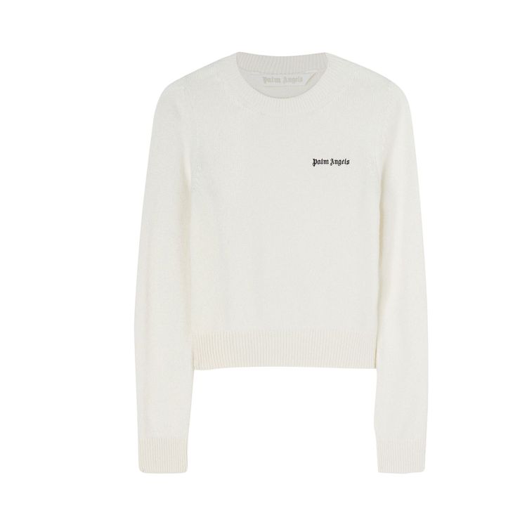 

Свитер Palm Angels Classic Logo Sweater 'White/Black', белый
