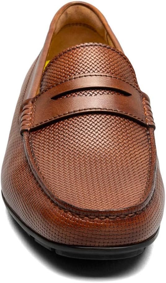 Мужские слипоны Florsheim Motor Moc Toe Penny Driver, Cognac — фото 3