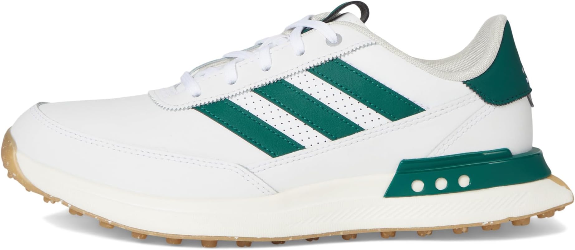 Кроссовки Adidas Golf S2G 24 Leather Spikeless Golf Shoes, Footwear White/Collgreen/Gum4 — фото 4