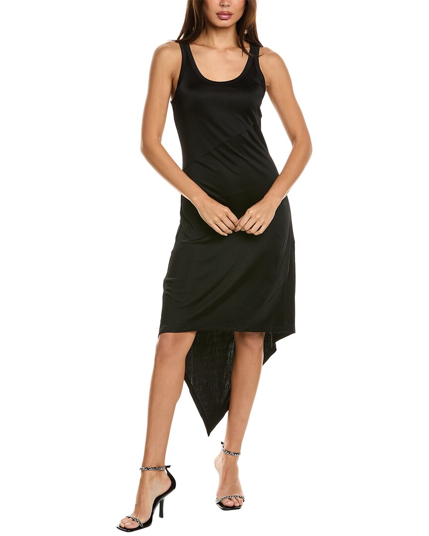 

Платье-майка Helmut Lang с шарфом и подолом, черный
