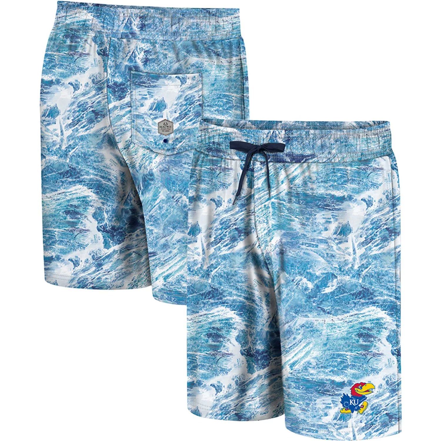 

Мужские синие шорты для плавания Kansas Jayhawks Realtree Aspect Ohana Colosseum