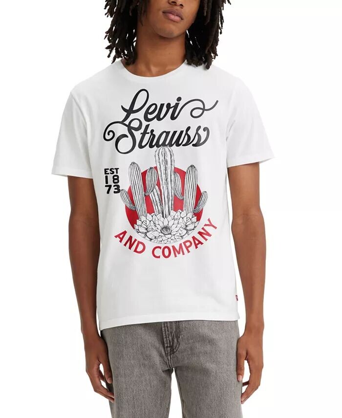 

Мужская футболка с графическим логотипом Cactus Levi's, белый