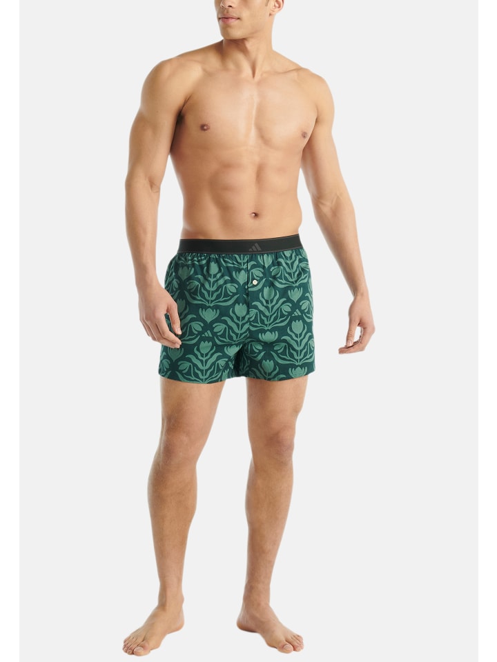 Adidas Sportswear Тканые боксерские шорты Active темно-зеленого цвета — фото 2