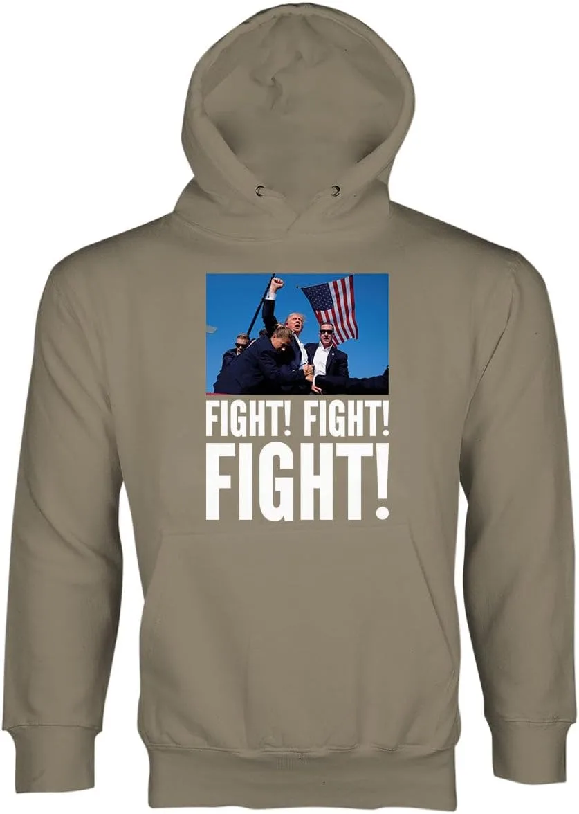 

LIBBY'S BENCHMARK27 DESIGNS Trump Fight Hoodie Fist Pump Take America Back