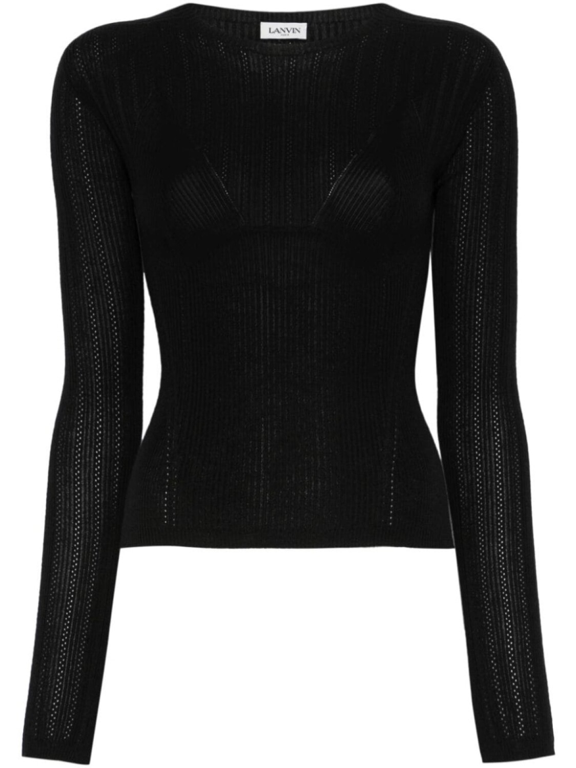 

Lanvin джемпер с ребристой вязкой, черный