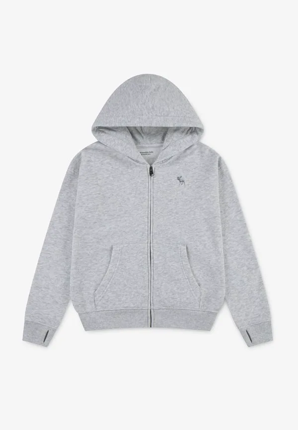 Толстовка essentials на молнии Abercrombie & Fitch, Light Grey Heather — фото 4