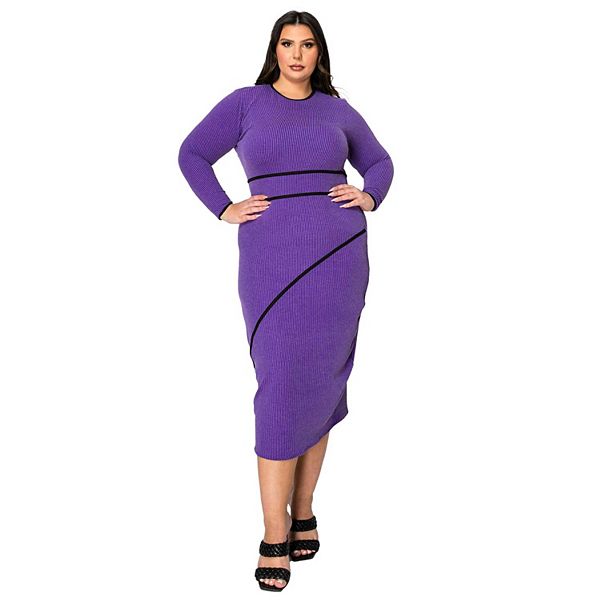 

Платье-свитер Elora plus size L I V D, Purple