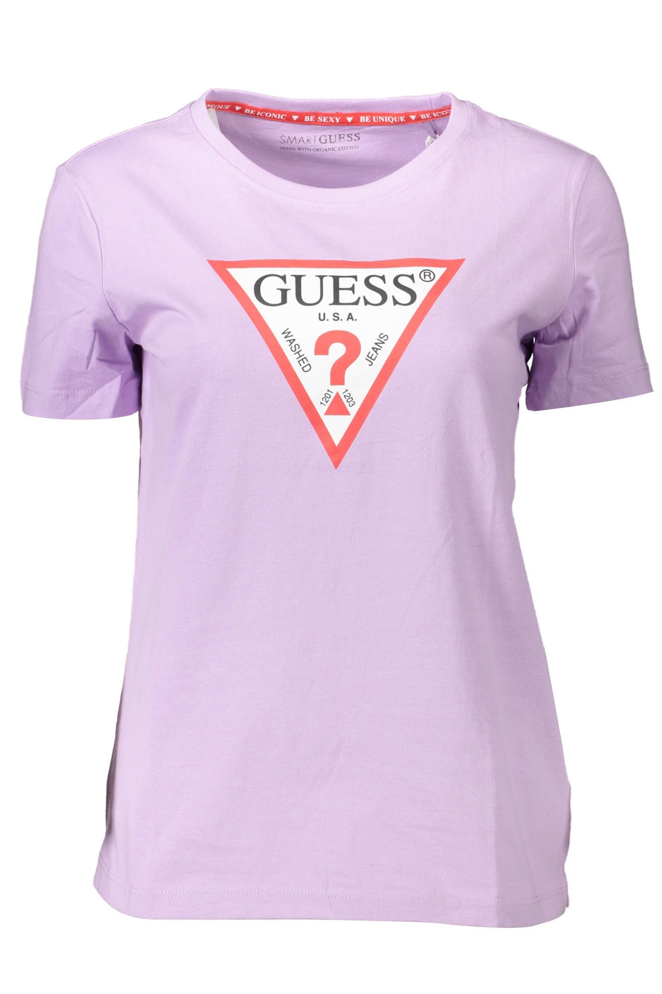 

Женская футболка из фиолетового хлопка Guess Shoes