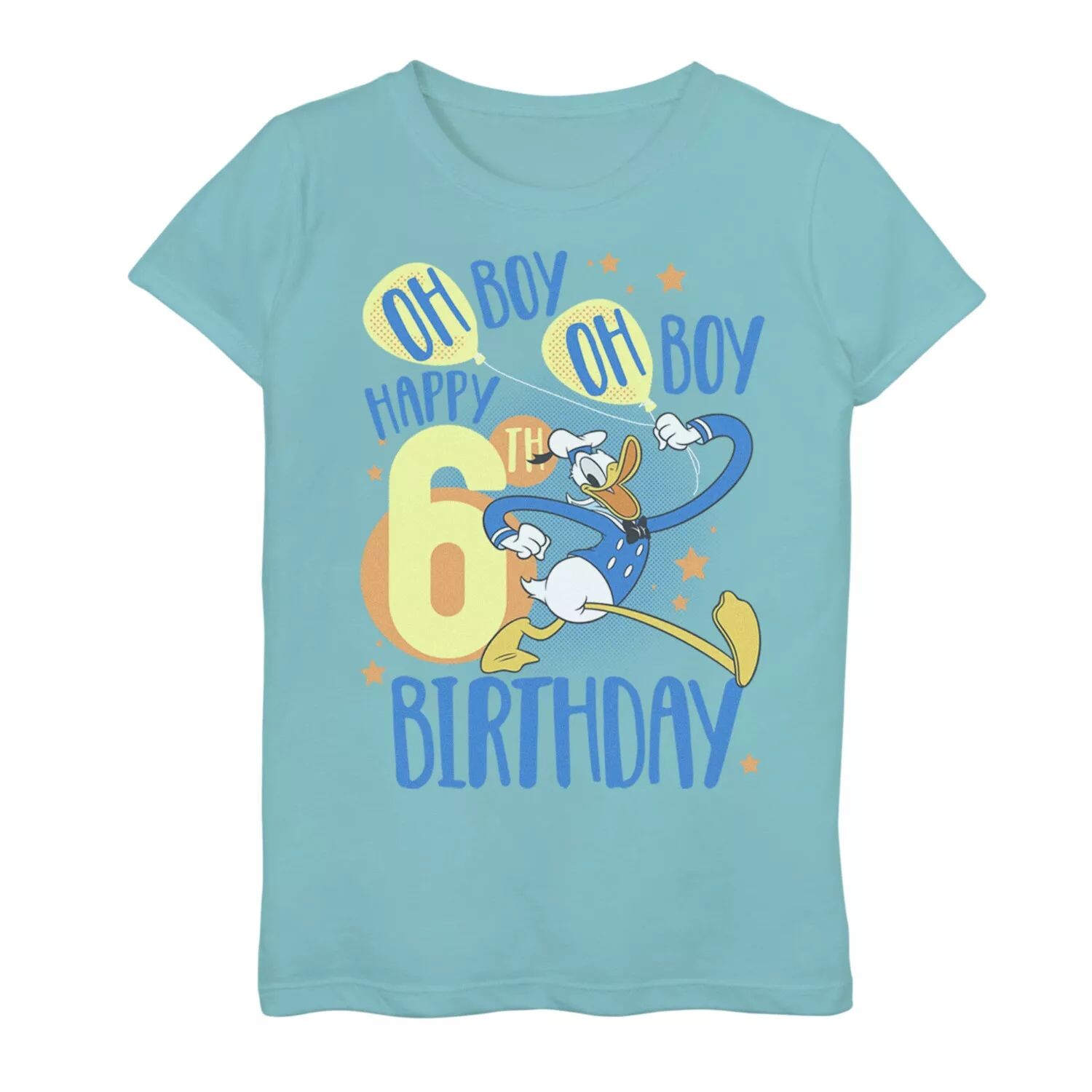 

Футболка Disney's Donald Duck с рисунком «Oh Boy Oh Boy» для девочек 4–16 лет «С 6-летием» Disney