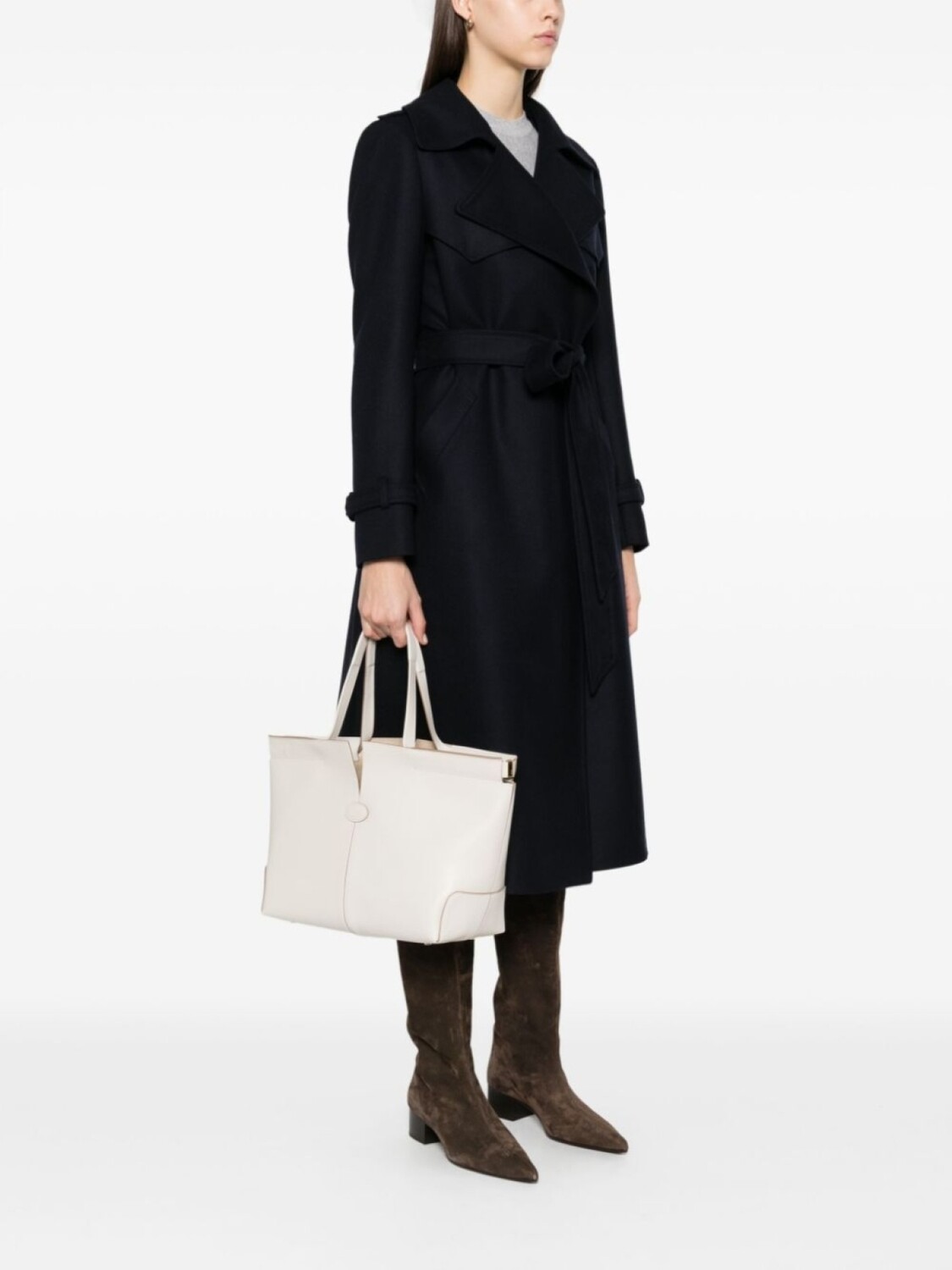 Сумка-тоут  Di Bag Folio среднего размера Tod's, нейтральный цвет — фото 2