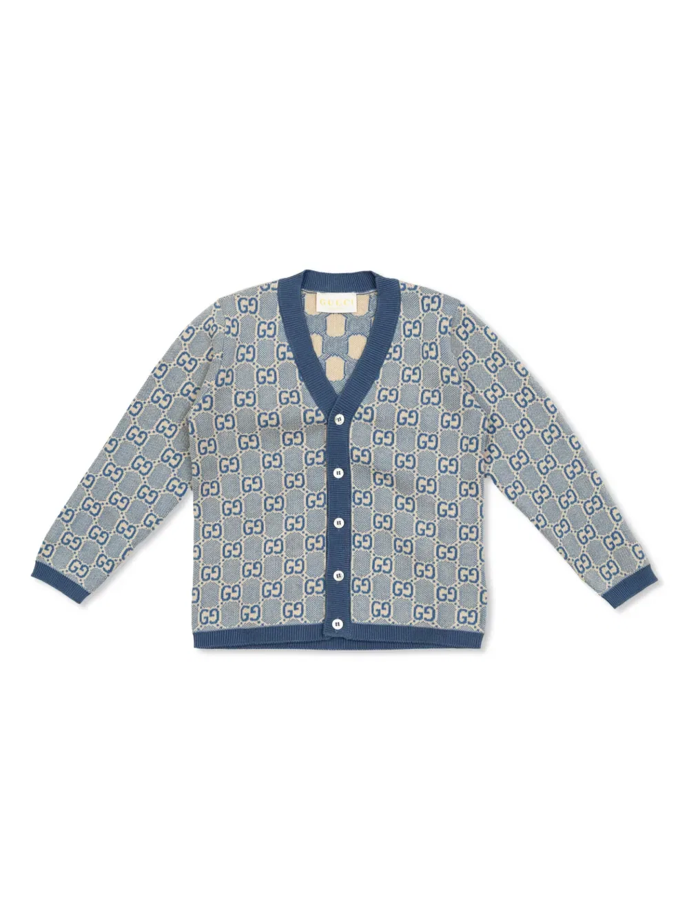Хлопковый кардиган Gg Gucci Kids, синий