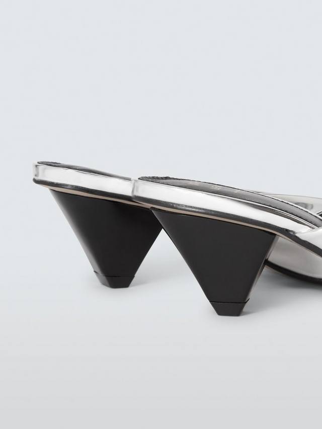 Devon туфли-мюли с открытой пяткой и конусным каблуком John Lewis, Silver — фото 4