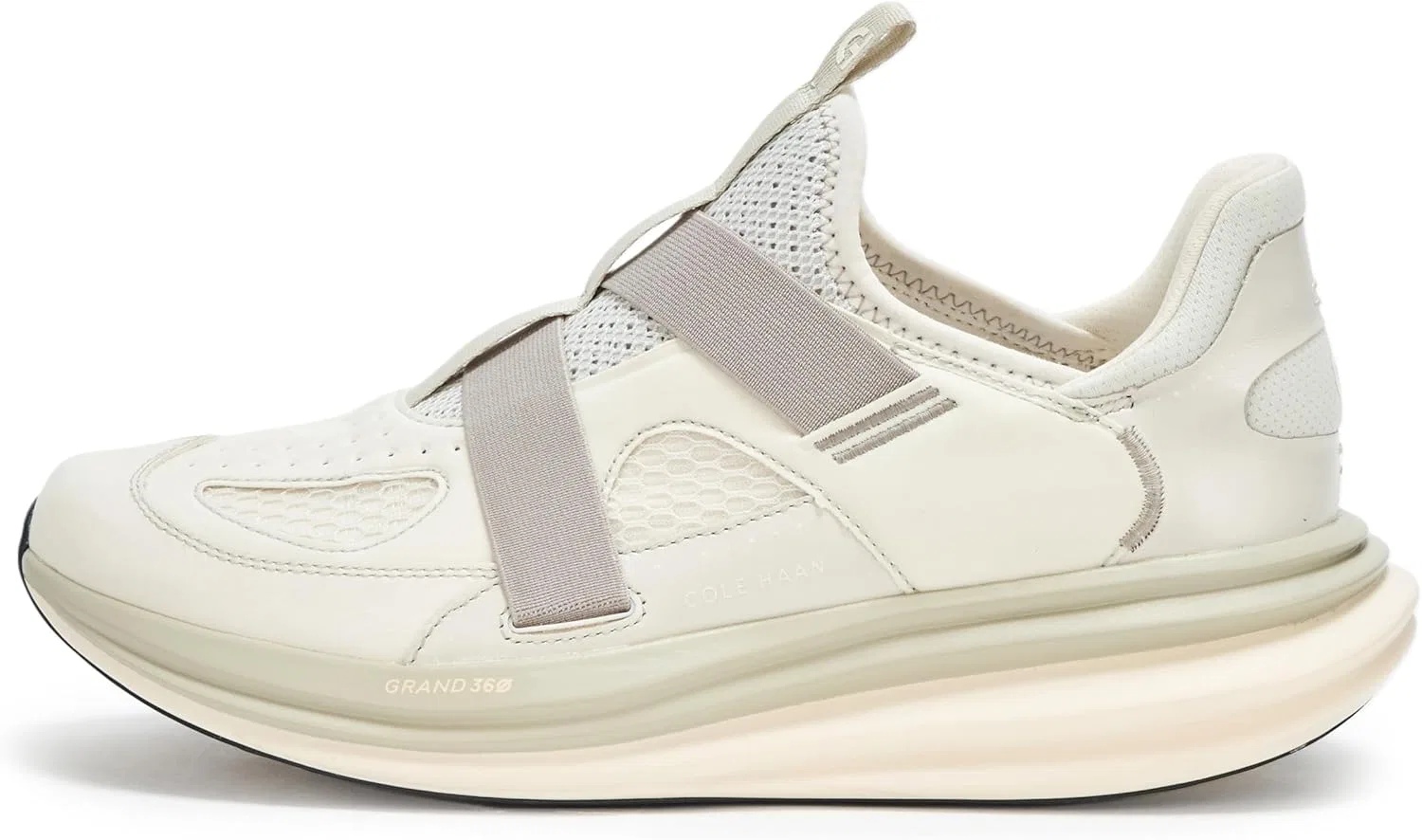 Мужские беговые кроссовки Cole Haan Original Grand Quadstar Monk Strap, Silver Birch Dove Ivory — фото 2