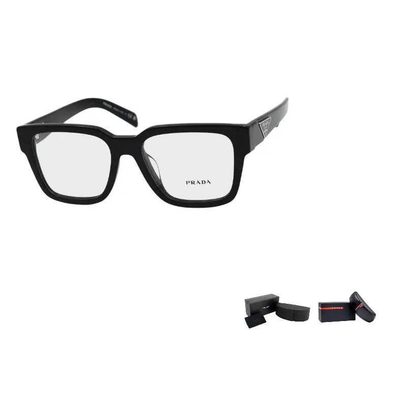 

PRADA Очки квадратной формы с треугольным логотипом, Black