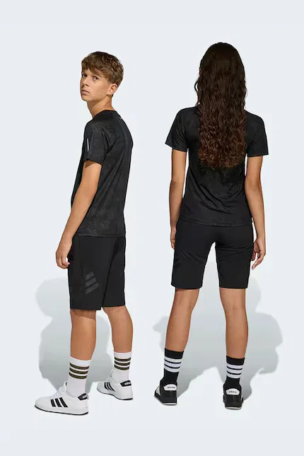 Шорты спортивные детские Adidas, черный — фото 3