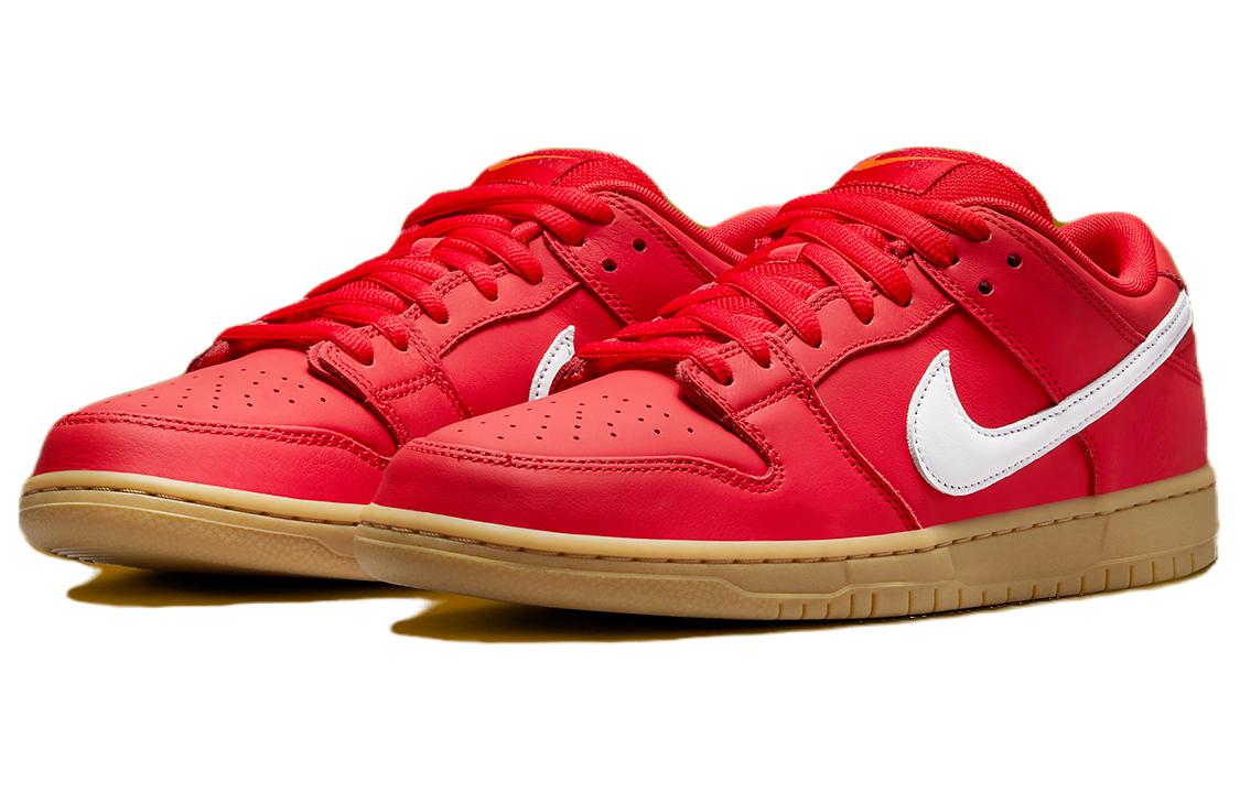 Сникерсы Nike SB Dunk Low University Red Gum в бело-красном цвете, цвет White Red — фото 3
