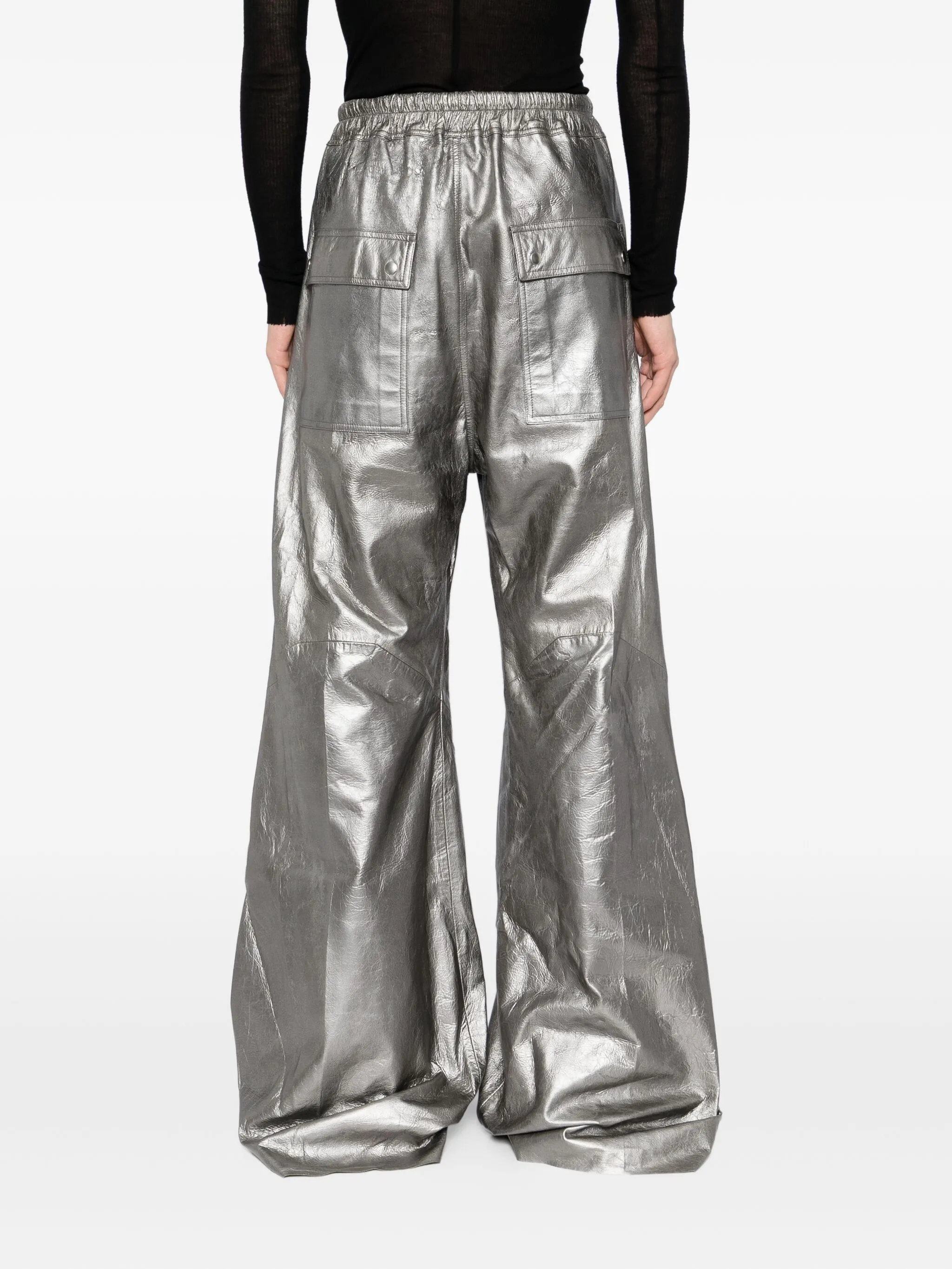 Широкие брюки Ibam Rick Owens, серый — фото 4