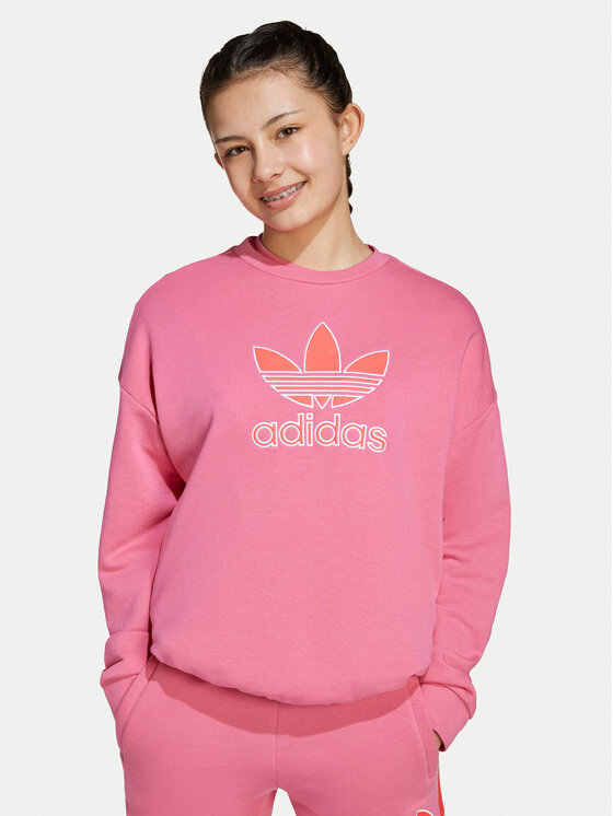 

Свободный крой толстовка Trefoil JV8571 Adidas, розовый
