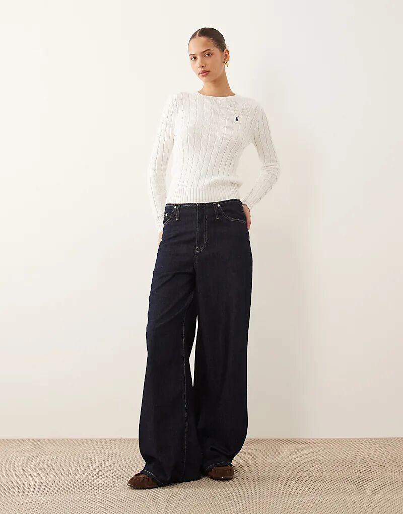 Джемпер Polo Ralph Lauren Julianna icon icon из хлопка с косами белого цвета — фото 4