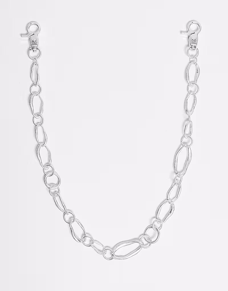 

Джинсовая цепочка Molten Link серебристого цвета Asos Design