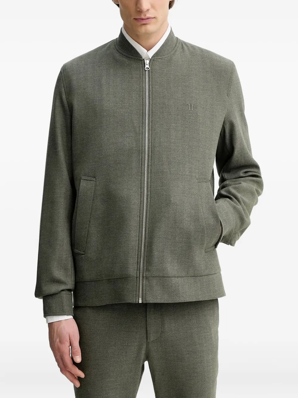 

Куртка с узором в елочку Les Deux, зеленый