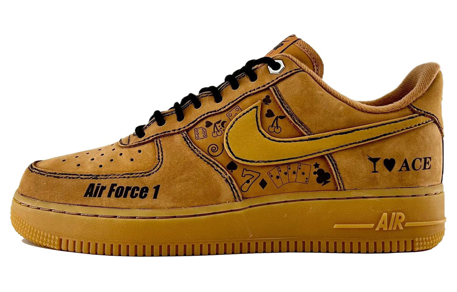 

Кроссовки Nike Air Force 1 Skateboarding Shoes Unisex Low-top Brown, цвет Tan