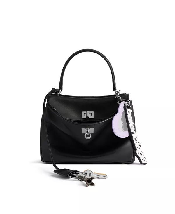 

Мини-Сумочка Rodeo с эффектом поношенности и подвесками. Balenciaga, черный