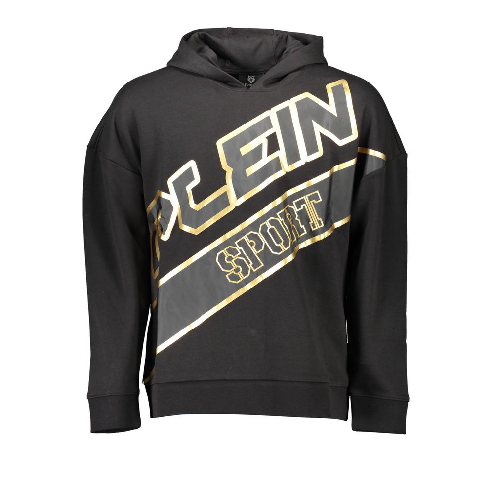 

Черный хлопковый мужской свитер Plein Sport