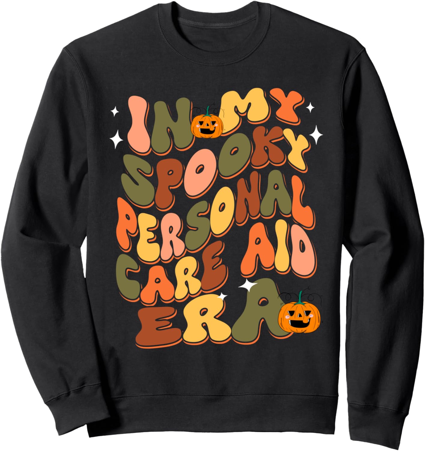 

Классная хэллоуинская толстовка с костюмом «Мой жуткий помощник по уходу за собой» Halloween In My Spooky Personal Care Aid Costume, черный