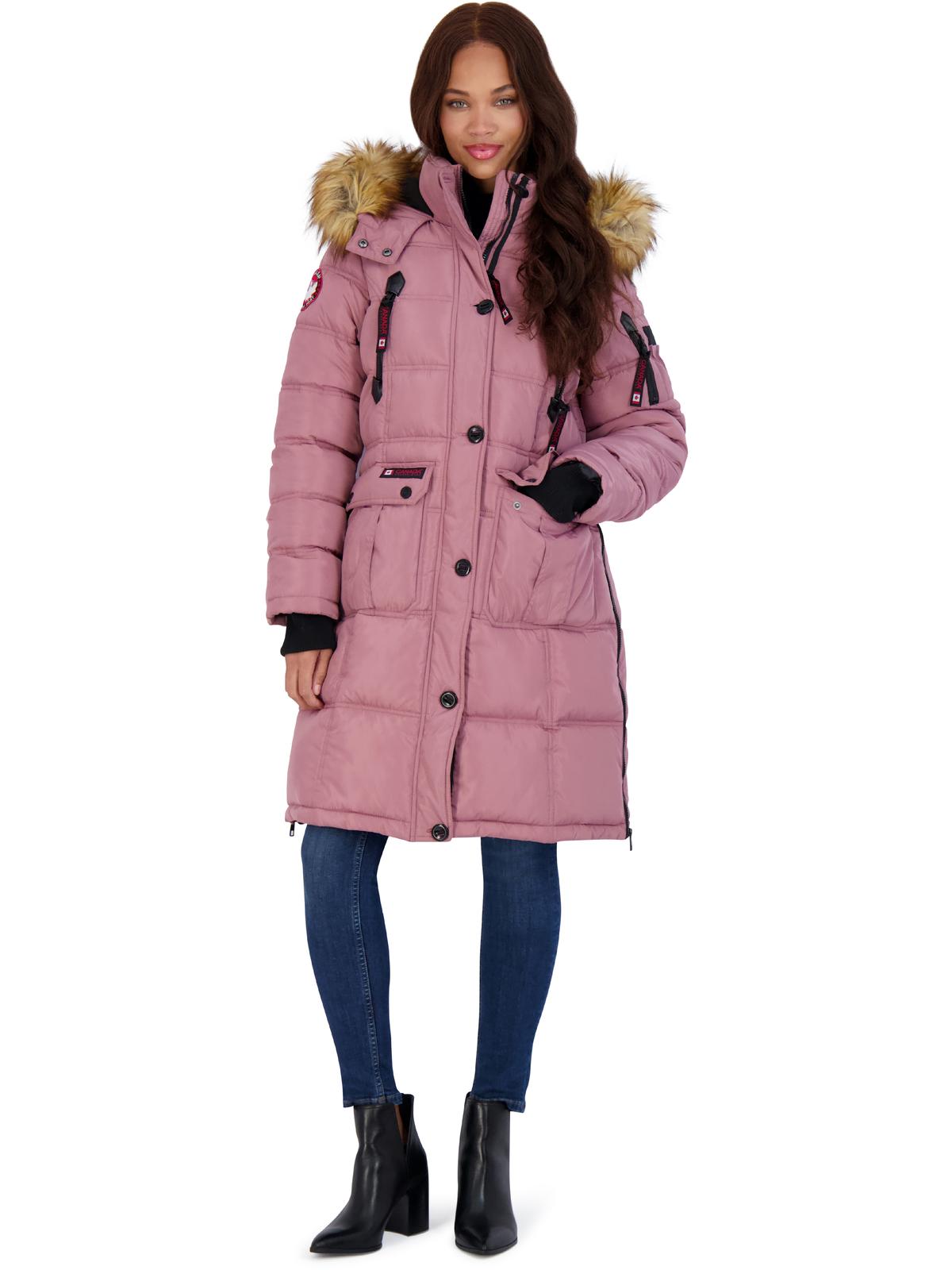 

Женское тяжелое пуховое пальто из искусственного меха Canada Weather Gear, цвет haze pink