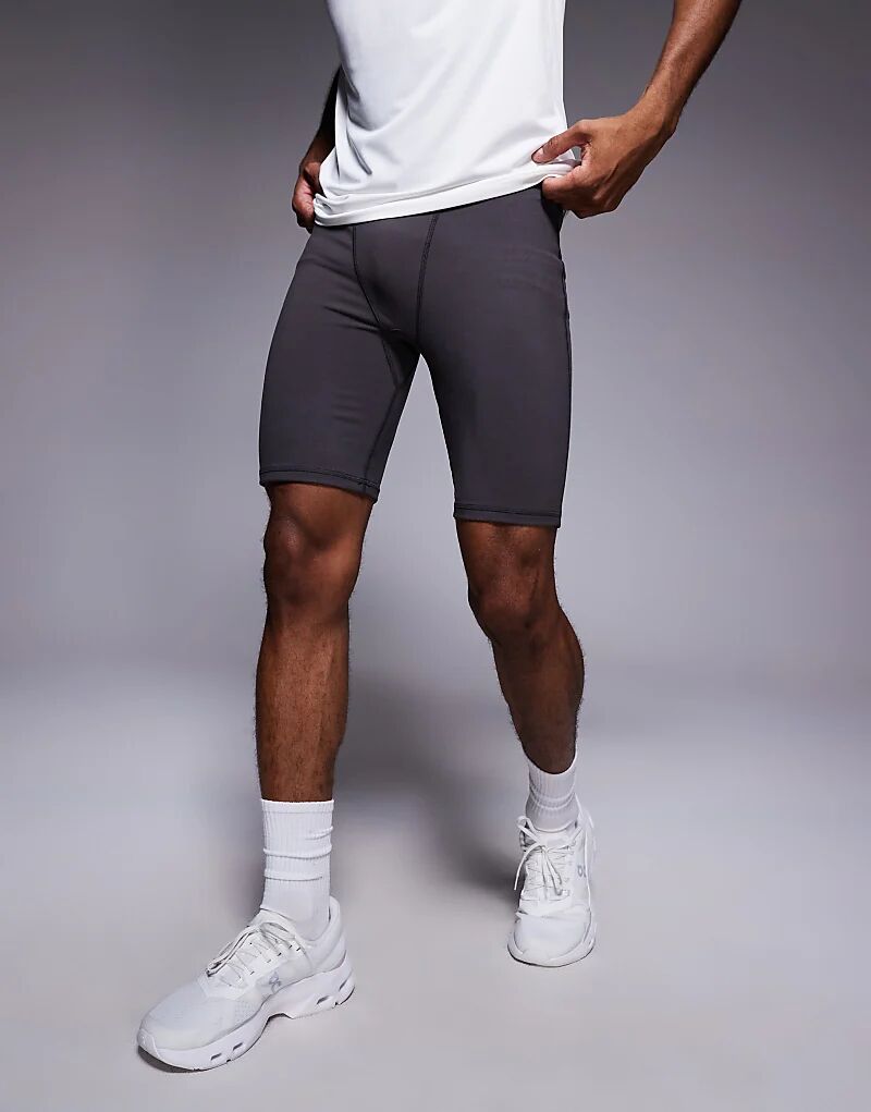 

4505 Мягкие на ощупь тренировочные брюки для йоги с поясом-завязкой гранитно-серого цвета