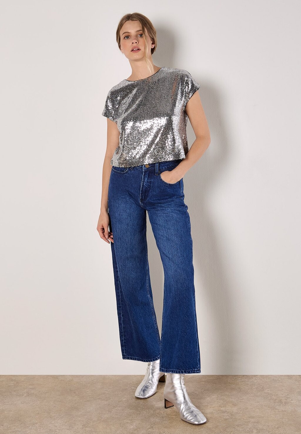 

Блуза SEQUIN Apricot, серебристый