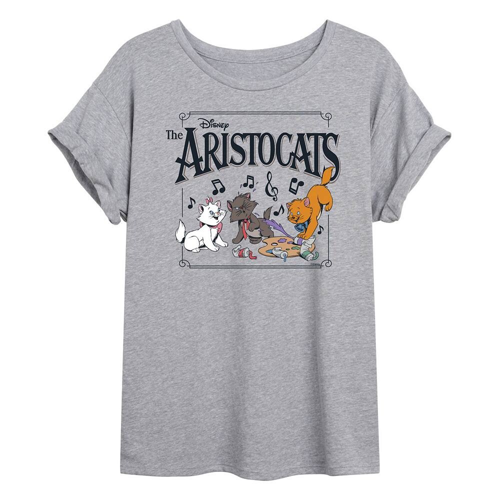 

Струящаяся футболка с плакатом Disney's The Aristocats Juniors, цвет Heather Gray