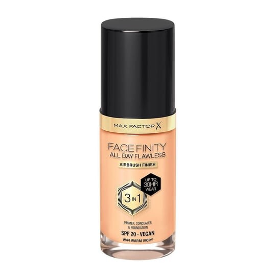 

Покрывающая жидкая основа 3 в 1 № W44 «Теплая слоновая кость», 30 мл Max Factor, Facefinity All Day Flawless